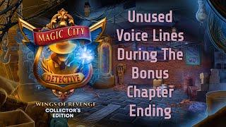 Magic City Detective 1: Wings of Revenge - Unused Bonus Chapter Ending Lines