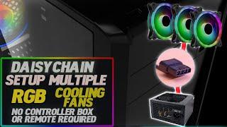 How to SAFELY INSTALL Multiple RGB FANS without ANY CONTROLLER or REMOTE