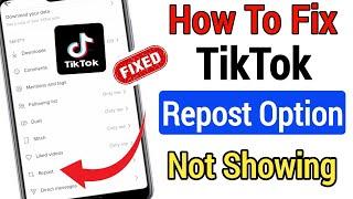 How To Fix TikTok Repost Option Not Showing (Update 2022) || Fix TikTok Repost Option Missing