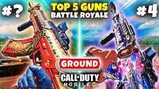 Top 5 Ground Loot Weapons In Battle Royale | COD Mobile | Top 5 Must Use Ground Guns In Season 4 BR