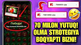 CHOQ 70 MILON YUTUQ! APPLE OF FORTUNE STROTEGIYA BOQYAPTI BIZNI #vertualbola