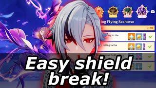 Specially-Shaped Saurian Search Event Day 4 Easy Shield Break Set Up! - Genshin Impact