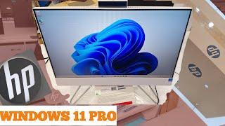 HP 23.8" All-in-One Desktop PC Unboxing & install  windows 11 Pro