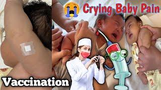 Injection  Video Baby ||  Crying Little 4 Month Cute Baby Cry vaccine Inject..