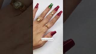 Unhas Decoradas de Natal super fácil de fazer | Marcianovaisnail #shorts