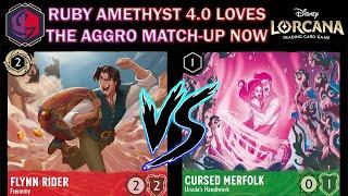 🟣 RUBY AMETHYST NOW FAVOURS THE AGGRO MATCH-UPS - Disney Lorcana Gameplay