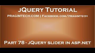 jQuery slider in asp net