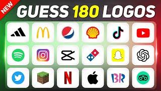 Guess the Logo in 3 Seconds?  | 180 Famous Logos | Ultimate Logo Quiz