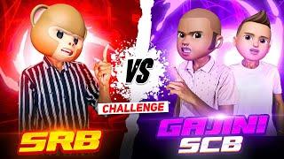 SRB vs SCB & Gajini  || 1vs2 Op Custom Challenge  || @funwithsrbyt || #freefire #challenge