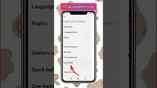 Accessibility on in Android phone #android #tipsandtricks