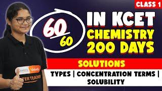 KCET Chemistry Complete Preparation | KCET 2025 Chemistry Solutions Class 1