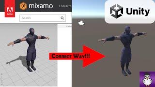 How to Export Character And Animation from Mixamo to Unity