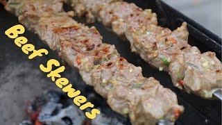 Beef Kabobs / Beek Kabab skewers / Easy Beef Kebab