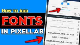 How To Add Custom Fonts in PixeLlabe | Owais Hanfi