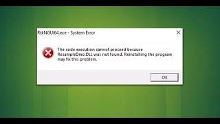 How to fix Resampledmo. dll is not found or missing in Windows?
