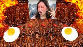 [Mukbang ASMR] 불닭  직접 만든 짜장 팽이버섯 먹방 & 짜장소스 레시피 Jjajang Enokimushrooms Recipe Eatingshow Ssoyoung