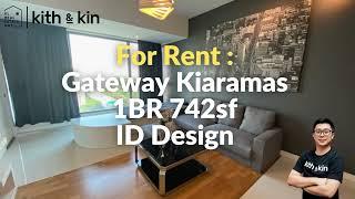 Gateway Kiaramas Fully Furnished ID | Mont Kiara | 1R 1B 742sf | Mid Floor | FOR RENT