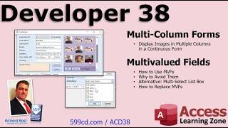 Microsoft Access Developer 38. VBA for Multivalued Fields, Images in Form Columns. Image Gallery.