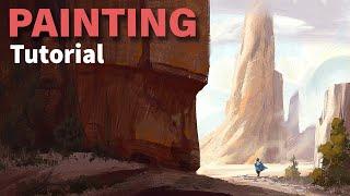 Landscape Digital Painting Tutorial ( Concept Art Process )