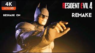 Batman Leon Versus Giant Titan Ganados Resident Evil 4 Remake MOD Gameplay %