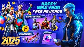 Happy New Year 2025 Free Rewards | Free Fire New Event | Ff New Event Today | Upcoming new event ff