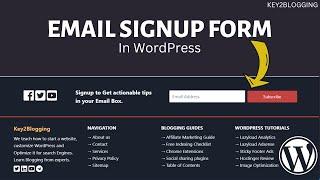 How to Add Email Signup Form in WordPress | Mailchimp | Kadence Blocks Pro