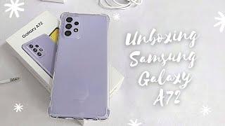  samsung galaxy A72 + accessories unboxing  | aesthetic | asmr 