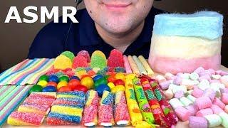 ASMR RAINBOW CANDY, SOUR SLOTHS, GUMMY JELLY, COTTON CANDY, RAINBOW MARSHMALLOW (EATING SOUNDS)