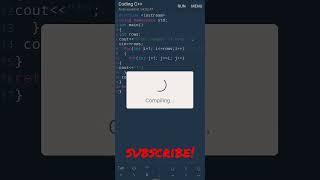 C++ programming tutorial #shorts #youtubeshorts #codewriter #c #cpp