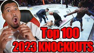 DaVizion Reacts To: TOP 100 KNOCKOUTs of 2023 (RAPID FIRE KNOCKOUTS) | ITP RANKED