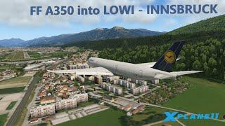 X-Plane 11 | Flight Factor Airbus A350 | LOWI circling approach RWY 08