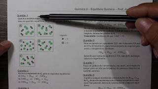 Equilíbrio Químico - Exercícios resolvidos 1