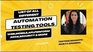List of all Different Automation tools