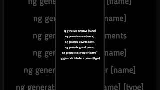 Angular Generate Commands #angular #2023 #2024 #css3 #features #html5 #javascript #ui #uideveloper