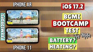 iPhone XR Vs iPhone 11 iOS 17.2 BGMI Fps Test|Bootcamp Test|Lag?