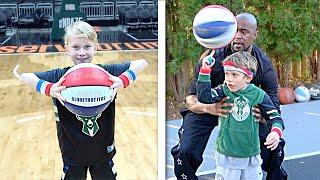 TRICK SHOTS VS The Harlem Globetrotters!