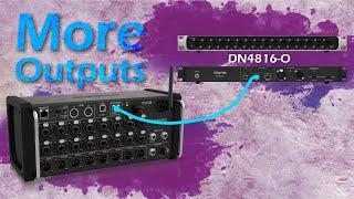 Add More Outputs to your X/MR18 mixer with Midas DN4816-O