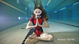 Scuba Diving Meditation Girl Underwater