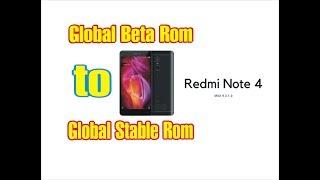 Redmi Note 4 MIUI 9 Global BETA To MIUI 9 Global Stable Rom.