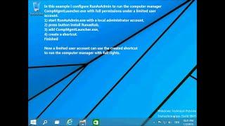 Run application as administrator via the system account with RunAsRob