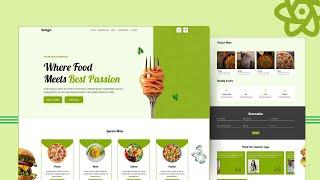 Responsive food website in React.js | React Website Tutorial | #reactjs