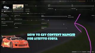 How to install Content Manger (Assetto Corsa)