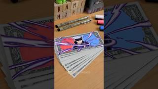 Drawing Gojo satoru on a Dollar  - with Apps AR drawing  #shorts #drawing #gojo