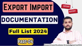 Documentation For Export Import Business 2024 || Export import Documentation 2024 #export #import