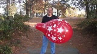 Red Qualatex 24" Star Printed Balloon