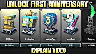 SKYHIGH SPECTACLE EVENT EXPLAIN IN PUBG MOBILE | HOW TO UNLOCK GOLDEN AGE 1ST ANNIVERSARY