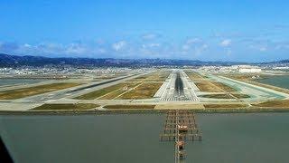PilotsEYE.tv - A380 Landing KSFO San Francisco with SUBTITLES  | without commentary