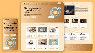 Build Responsive Coffee Website Using React JS And Tailwind CSS | Vite #webdesign #webdevelopment