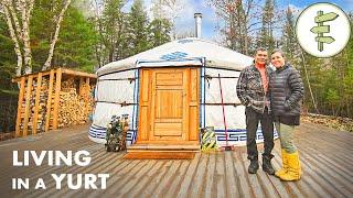 Couple Living in a Yurt as a Simple & Affordable Tiny House Alternative