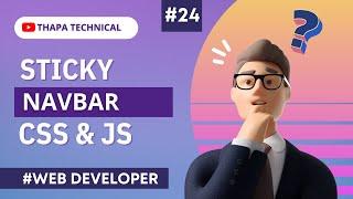 Website Development in Hindi #24:  Creating Sticky Navbar